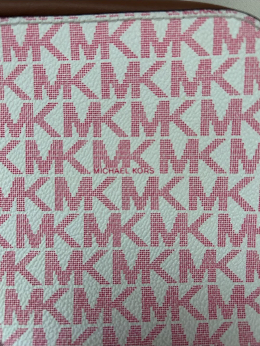 Michael Kors Pink Signature Stripe Crossbody Bag